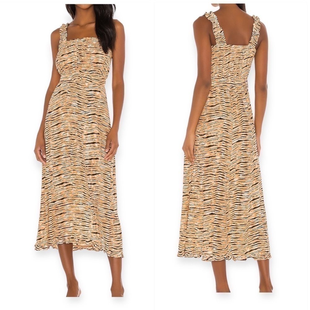 New with tags, Faithfull The Brand Saint Tropez Midi Dress, Size 8